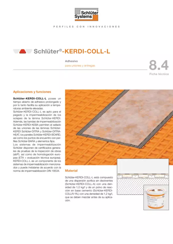 Schlüter-KERDI-COLL-L | Ficha Técnica 8.4