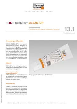 Schlüter-CLEAN-CP | Produktdatenblatt 13.1 Schlüter-CLEAN-CP | Produktdatenblatt 13.1