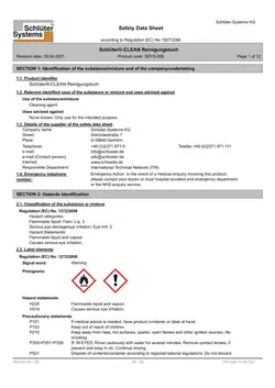 Schlüter-CLEAN - Safety data sheet