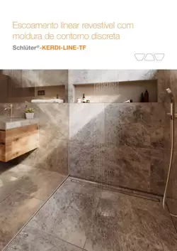 Schlüter-KERDI-LINE-TF – Escoamento linear revestível com moldura de contorno discreta
