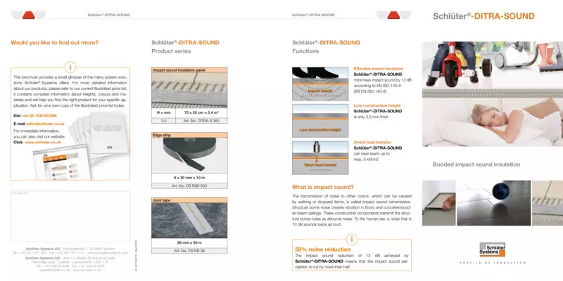 Schlüter-DITRA-SOUND - Bonded impact sound insulation