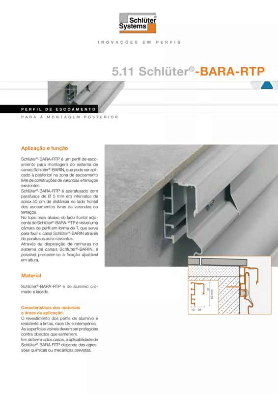 Schlüter-BARA-RTP | Ficha de dados do produto 5.11