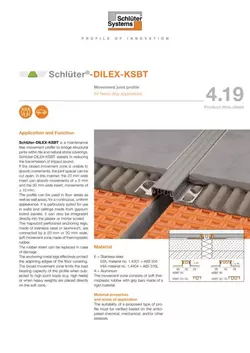 Schlüter-DILEX-KSBT | Product data sheet 4.19