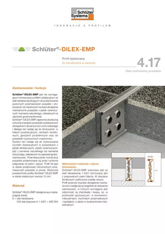 Schlüter-DILEX-EMP | Opis techniczny produktu 4.17