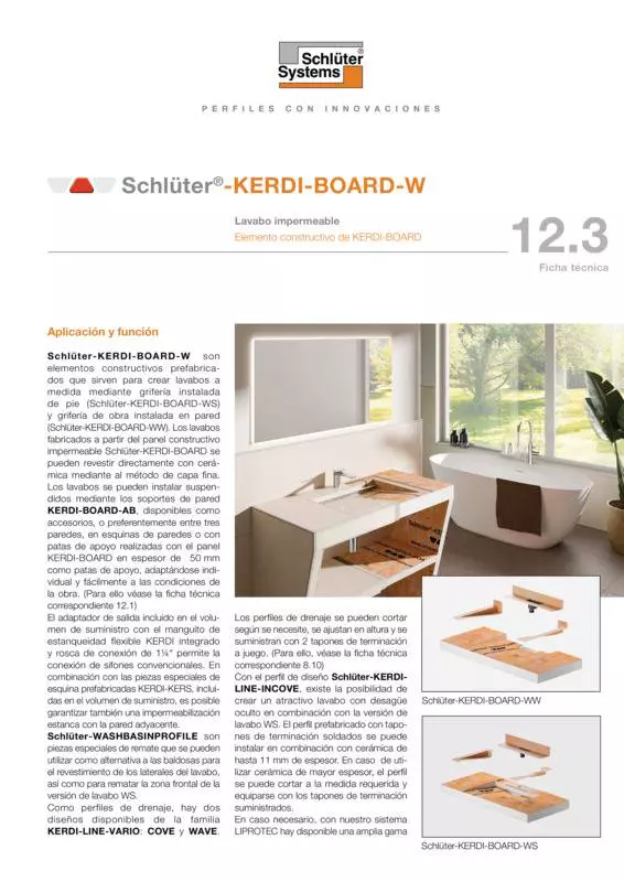Schlüter-KERDI-BOARD-W | Ficha Técnica 12.3