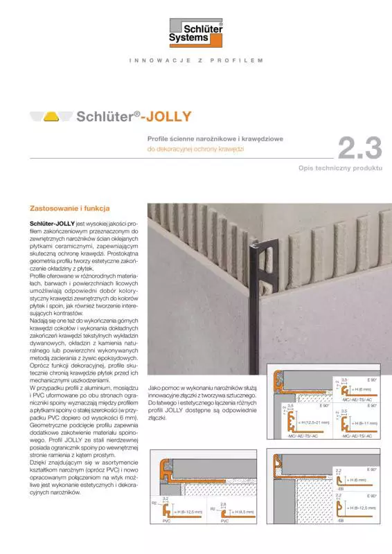 Schlüter-JOLLY | Opis techniczny produktu 2.3