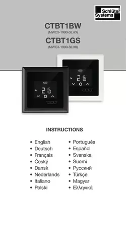 Schlüter-CONTROL-TR 1 BW & 1 GS – Instructions