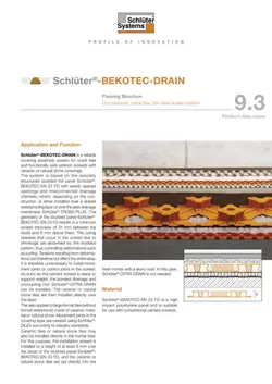 Schlüter-BEKOTEC-DRAIN | Product data sheet 9.3