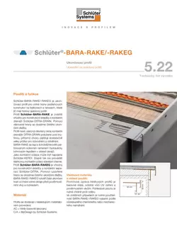 Schlüter-BARA-RAKE /-RAKEG | Technický list výrobku 5.22 Schlüter-BARA-RAKE /-RAKEG | Technický list výrobku 5.22