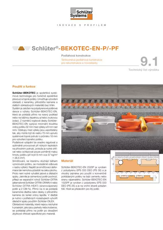 Schlüter-BEKOTEC-EN 2520 /-EN 1520 PF | Technický list výrobku 9.1