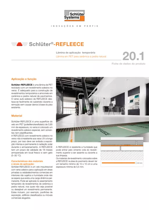 Schlüter-REFLEECE | Ficha de dados do produto 20.1