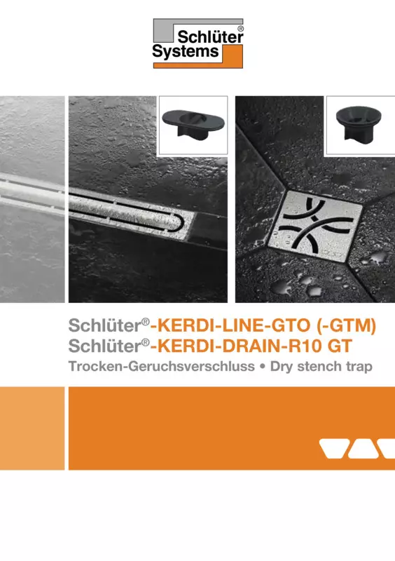 Schlüter-KERDI-LINE-GTO /-DRAIN-R10 GT - Dry stench trap | Installation guide