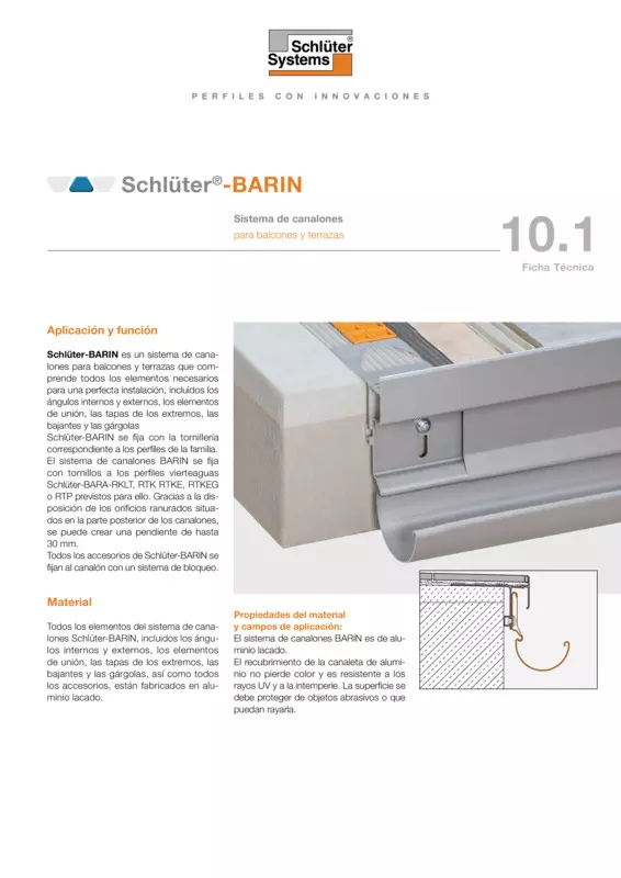Schlüter-BARIN | Ficha Técnica 10.1
