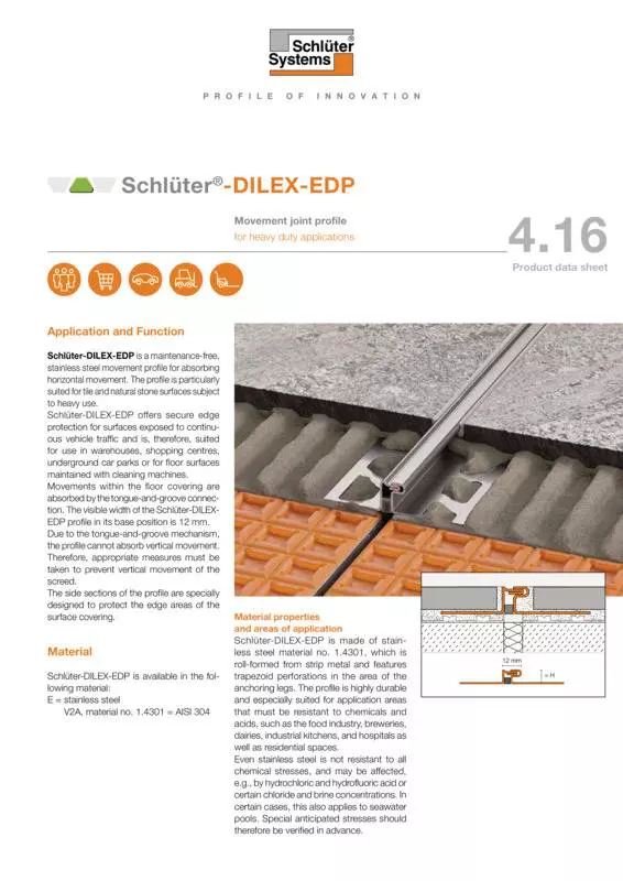 Schlüter-DILEX-EDP | Product data sheet 4.16