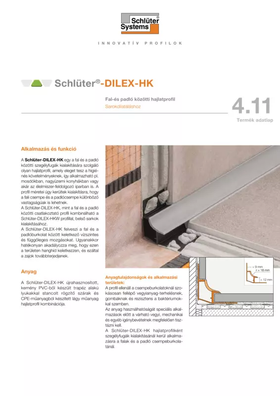 Schlüter-DILEX-HK | Termék adatlap 4.11