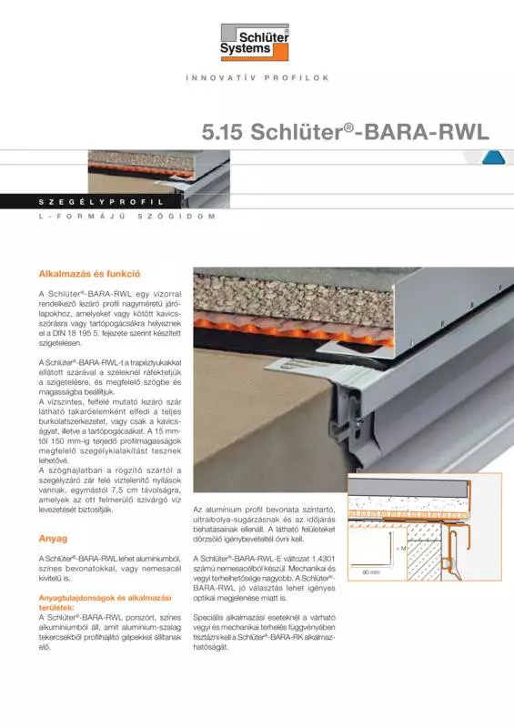Schlüter-BARA-RWL | Termék adatlap 5.15