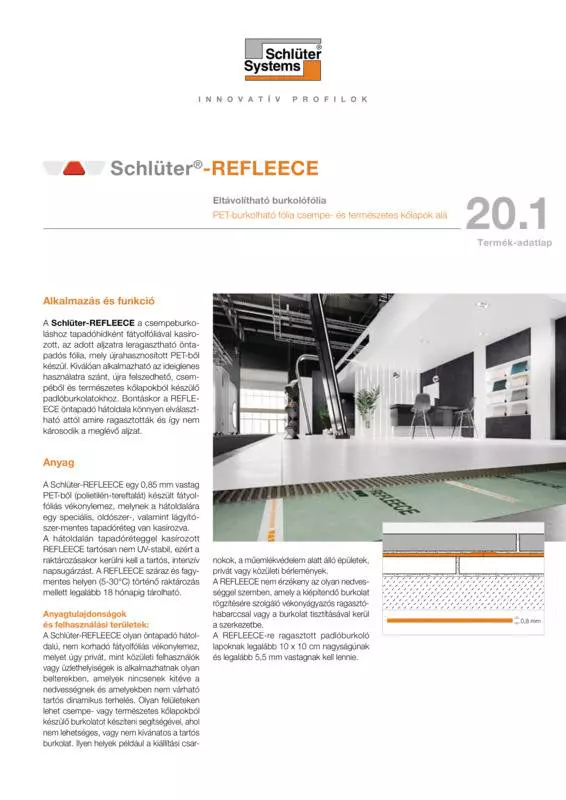 Schlüter-REFLEECE | Termék adatlap 20.1