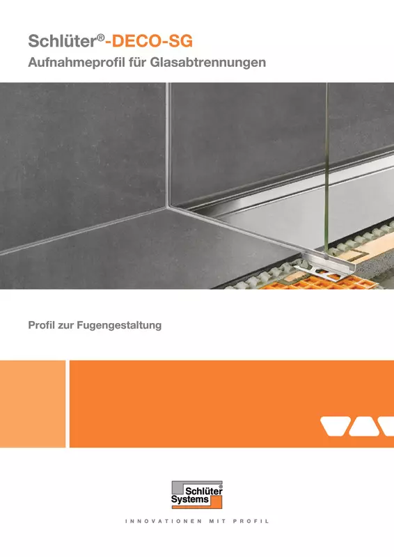 Schlüter-DECO-SG – Aufnahmeprofil für Glasabtrennungen