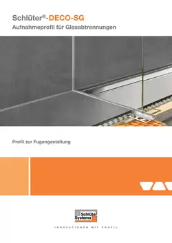 Schlüter-DECO-SG – Aufnahmeprofil für Glasabtrennungen