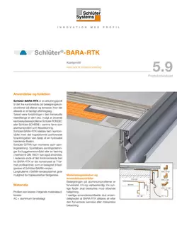 Schlüter-BARA-RTK | Produktdatablad 5.9 Schlüter-BARA-RTK | Produktdatablad 5.9