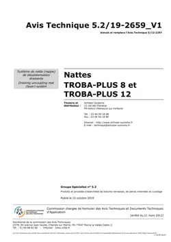 Schlüter-TROBA-PLUS 8 / -TROBA-PLUS 12 – Avis Technique 5.2/19-2659_V1