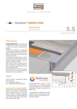 Schlüter-BARA-RAK | Technický list výrobku 5.5 Schlüter-BARA-RAK | Technický list výrobku 5.5
