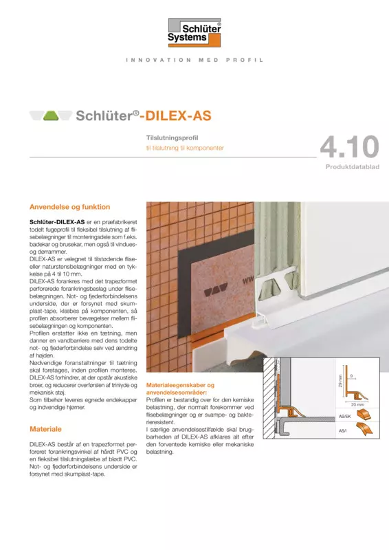 Schlüter-DILEX-AS | Produktdatablad 4.10