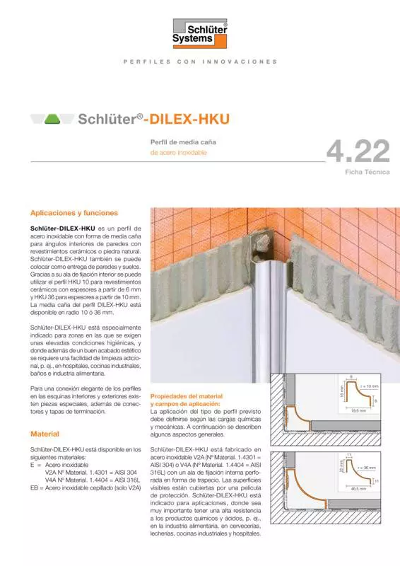 Schlüter-DILEX-HKU | Ficha Técnica 4.22