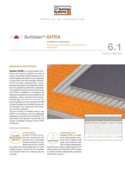 Schlüter-DITRA | Product data sheet 6.1