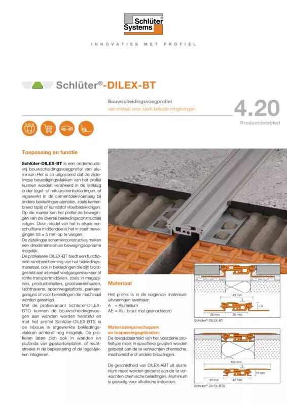 Schlüter-DILEX-BT | Productdatablad 4.20