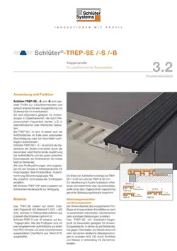 Schlüter-TREP-SE /-S /-B | Produktdatenblatt 3.2