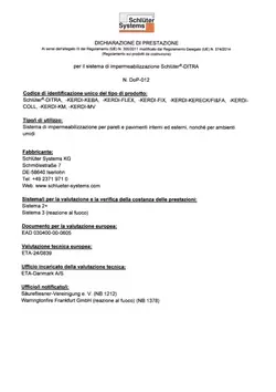 Schlüter-DITRA DoP-012 - Dichiarazione di Prestazione