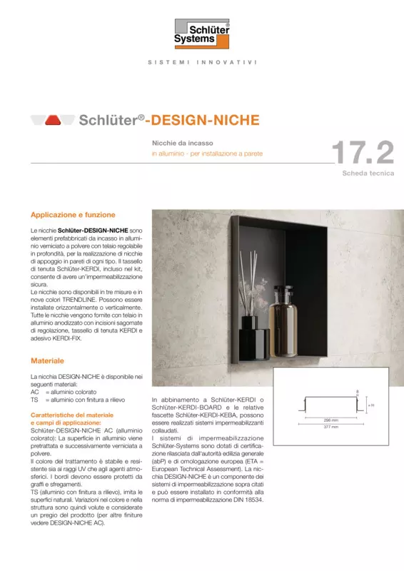 Schlüter-DESIGN-NICHE | Scheda tecnica 17.2