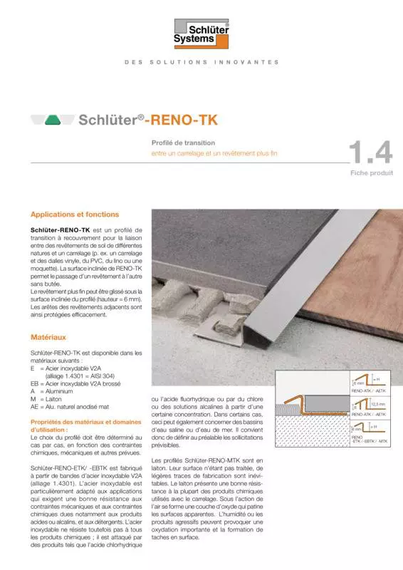 Schlüter-RENO-TK | Fiche produit 1.4