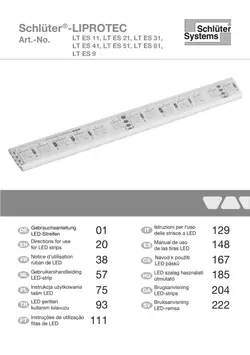 Schlüter-LIPROTEC - LED-strips | Brugsanvisning
