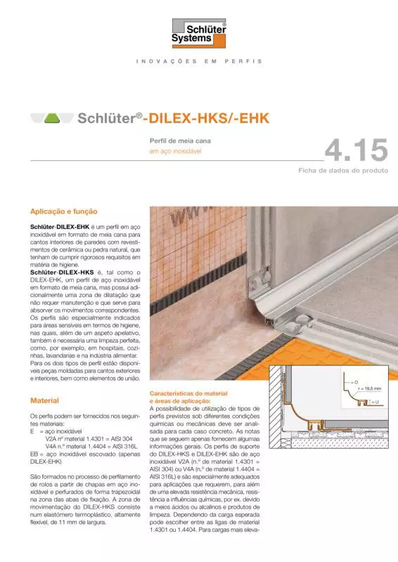 Schlüter-DILEX-HKS /-EHK | Ficha de dados do produto 4.15
