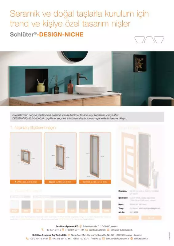 Schlüter-DESIGN-NICHE | Ürün Seçme Yardımı