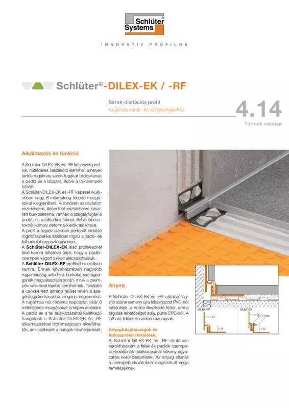 Schlüter-DILEX-EK /-RF | Termék adatlap 4.14