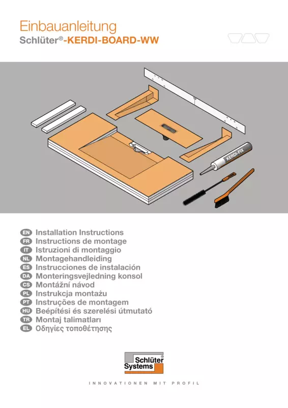 Schlüter-KERDI-BOARD-WW - Istruzioni di montaggio