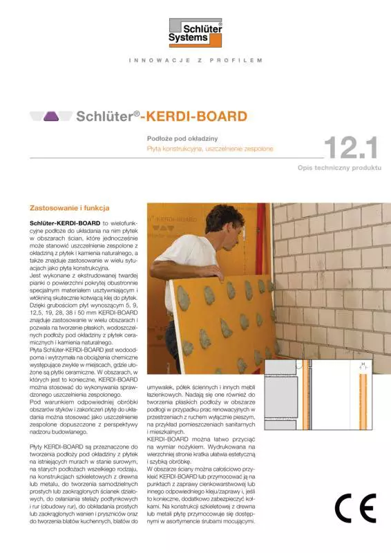 Schlüter-KERDI-BOARD | Opis techniczny produktu 12.1