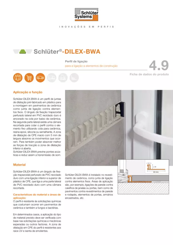 Schlüter-DILEX-BWA | Ficha de dados do produto 4.9