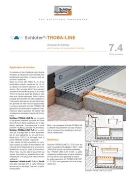 Schlüter-TROBA-LINE | Fiche produit 7.4 Schlüter-TROBA-LINE | Fiche produit 7.4