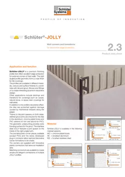 Schlüter-JOLLY | Product data sheet 2.3