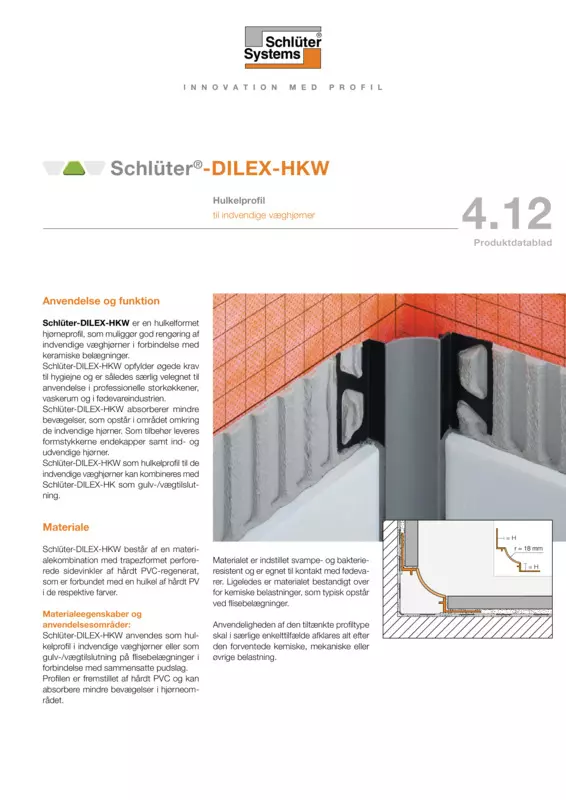 Schlüter-DILEX-HKW | Produktdatablad 4.12