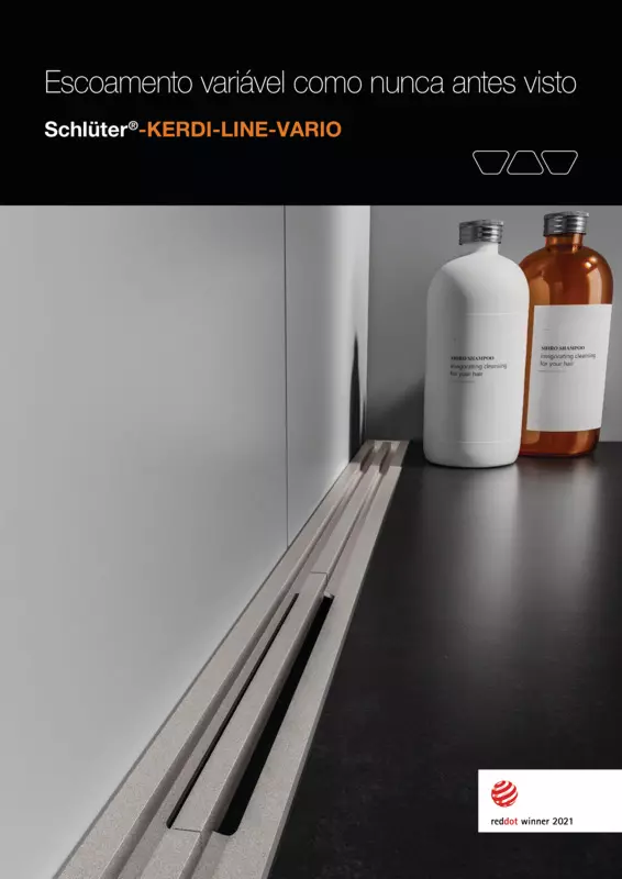 Schlüter-KERDI-LINE-VARIO - Escoamento variável como nunca antes visto