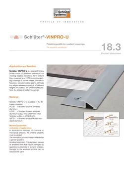 Schlüter-VINPRO-U | Product data sheet 18.3