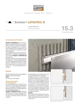 Schlüter-LIPROTEC-D | Produktdatenblatt 15.3