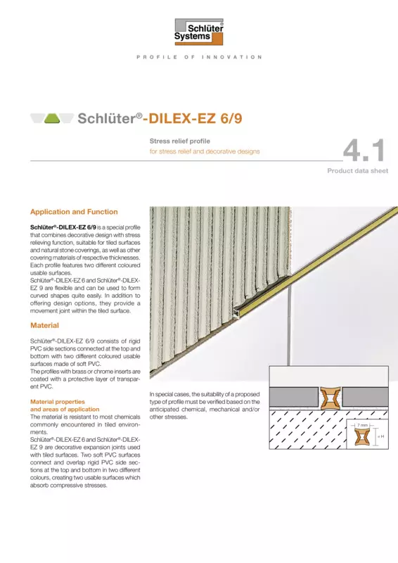 Schlüter-DILEX-EZ 6/9 | Product data sheet 4.1
