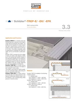 Schlüter-TREP-E /-EK /-EFK | Product data sheet 3.3