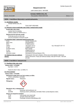 Schlüter-KERDI-COLL-RL – Bezpečnostní list